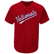 Nationals Full Button Baseball Jersey - Adult MAHD6840